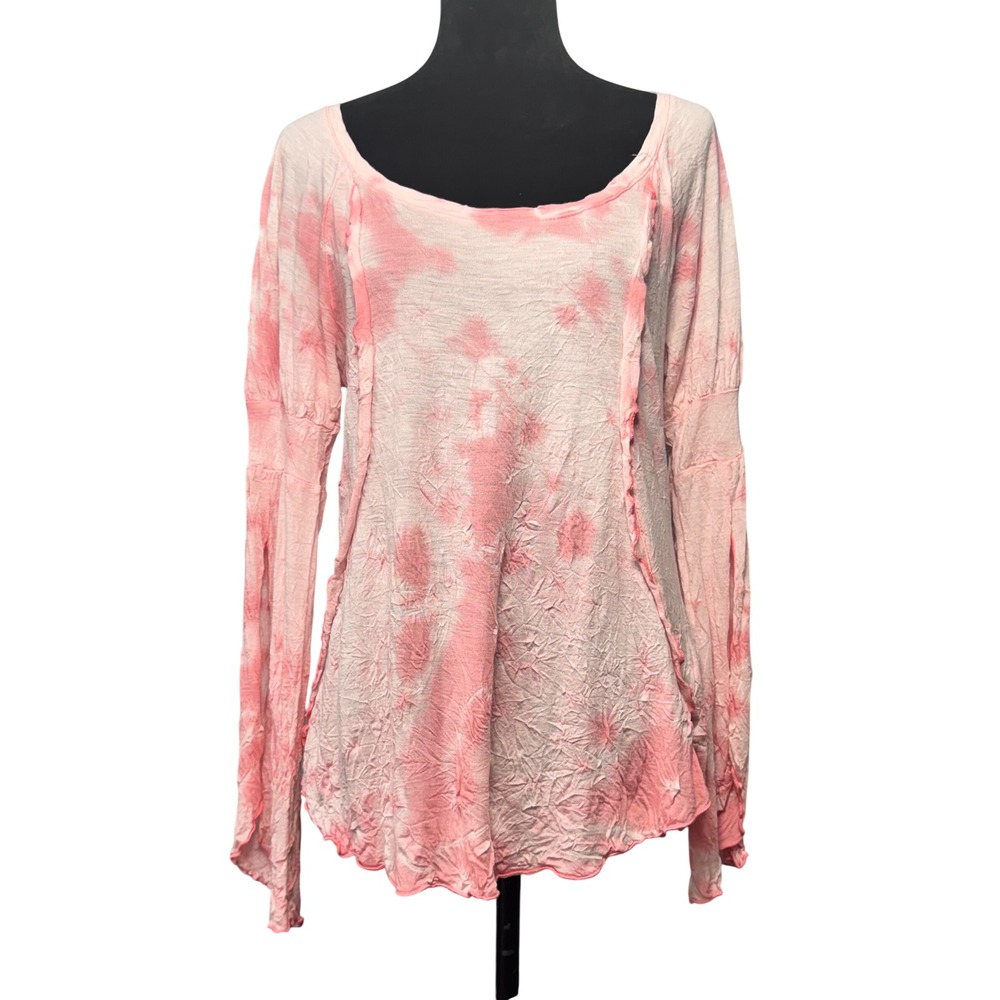 Petrol Boot Barn NWT Large Coral Tie Dye Bell Sleeve Boho Top L Boutique